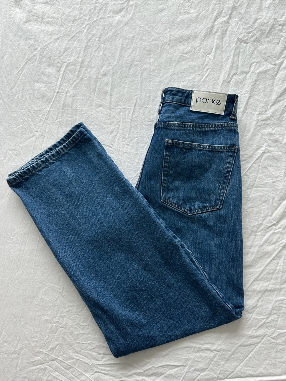 Parke Women's Straight Leg Jeans in Indigo Blue